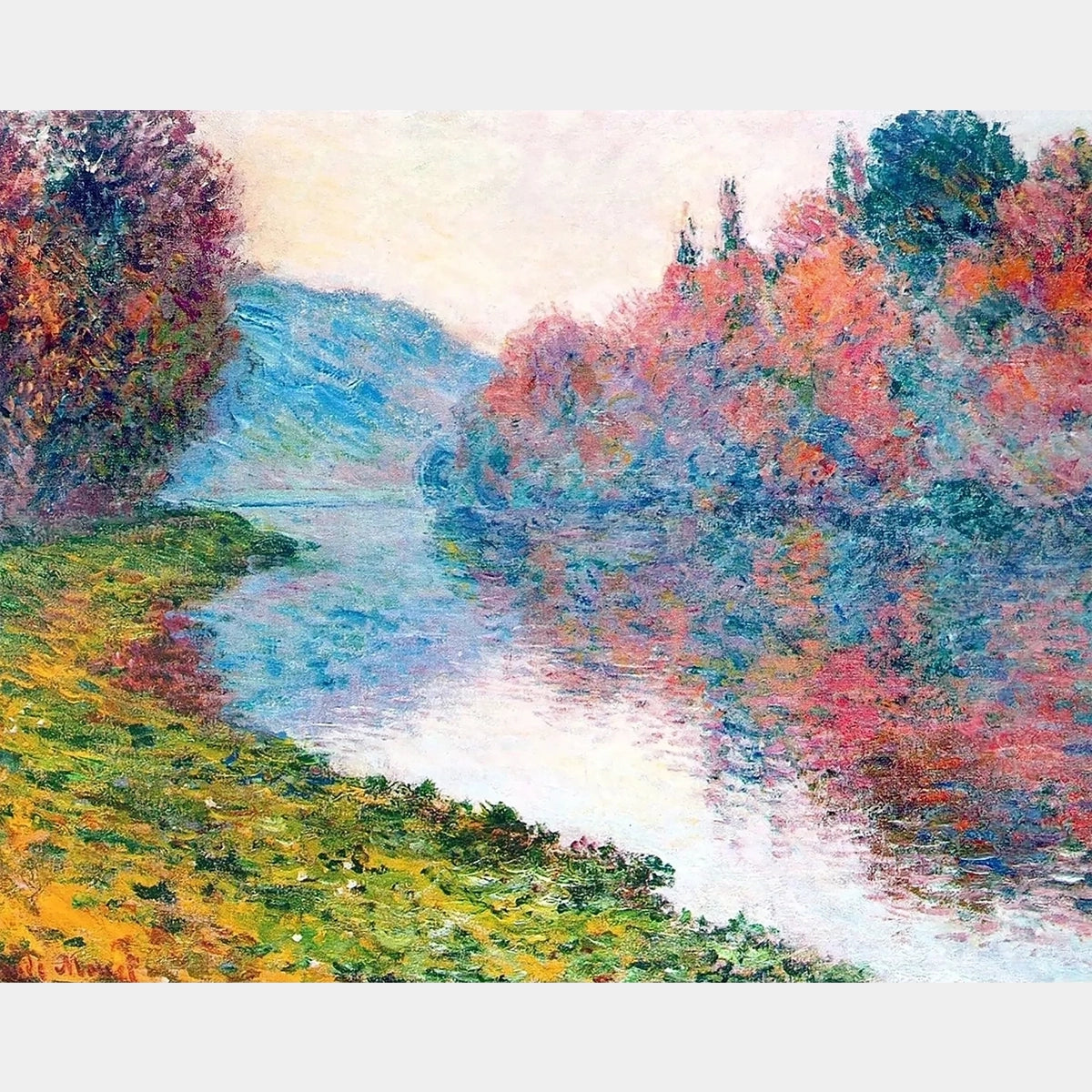 Le Bras de Jeufosse, Autunno - Pittura con Diamanti - Dimensione Standard