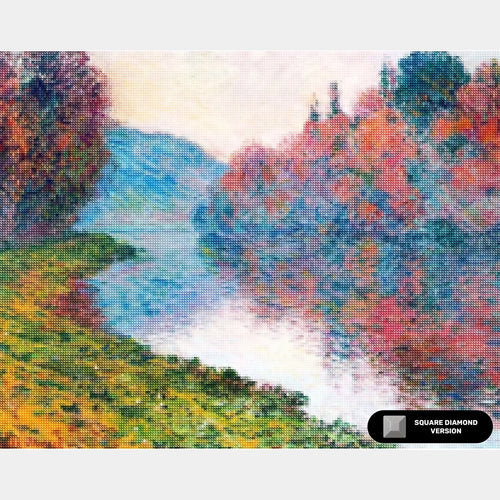 Le Bras de Jeufosse, Automne - Diamond Painting - Standard Size