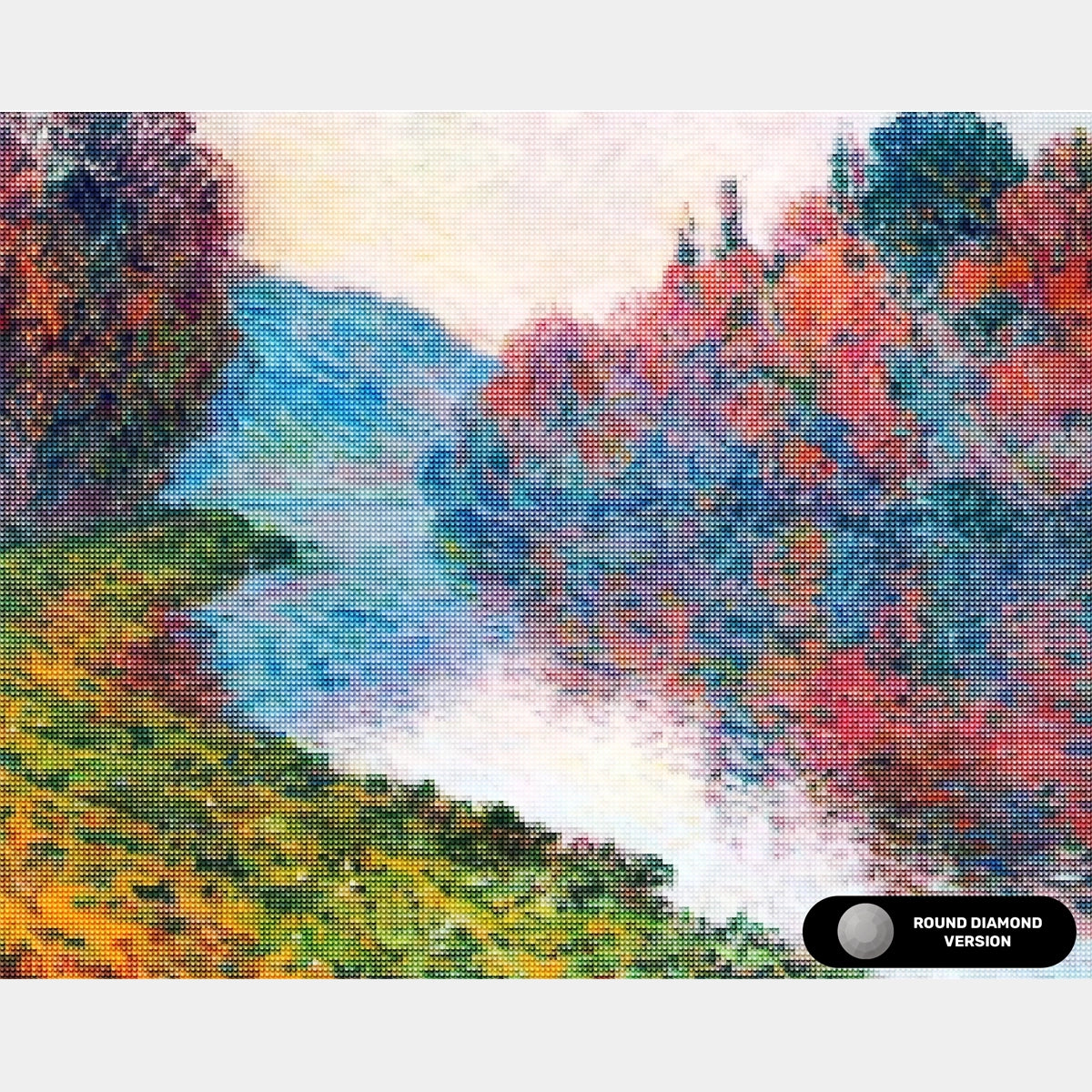 Le Bras de Jeufosse, Autunno - Pittura con Diamanti - Dimensione Standard
