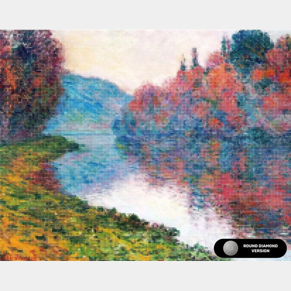 Le Bras de Jeufosse, Autunno - Pittura con Diamanti - Dimensione Standard