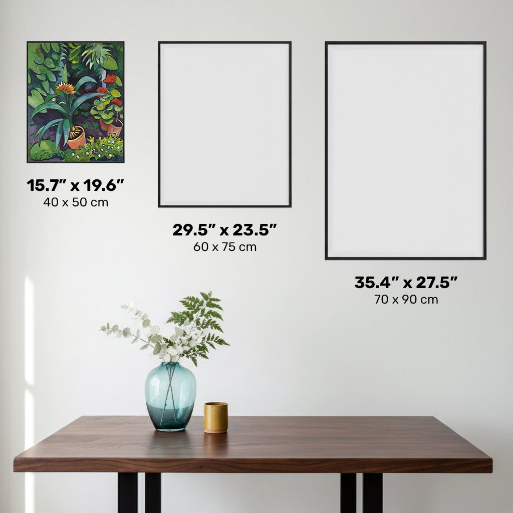 Flores en el Jardín, Clivia y Pelargonien - Pintura de Diamante - Tamaño Estándar