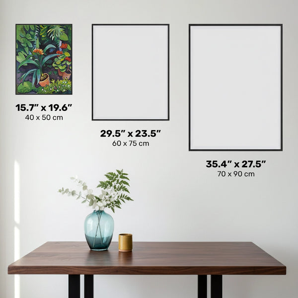 Flores en el Jardín, Clivia y Pelargonien - Pintura de Diamante - Tamaño Estándar