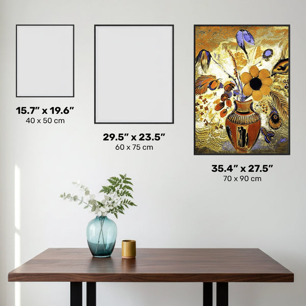 Jarrón Etrusco con Flores - Pintura de Diamante - Extra Grande