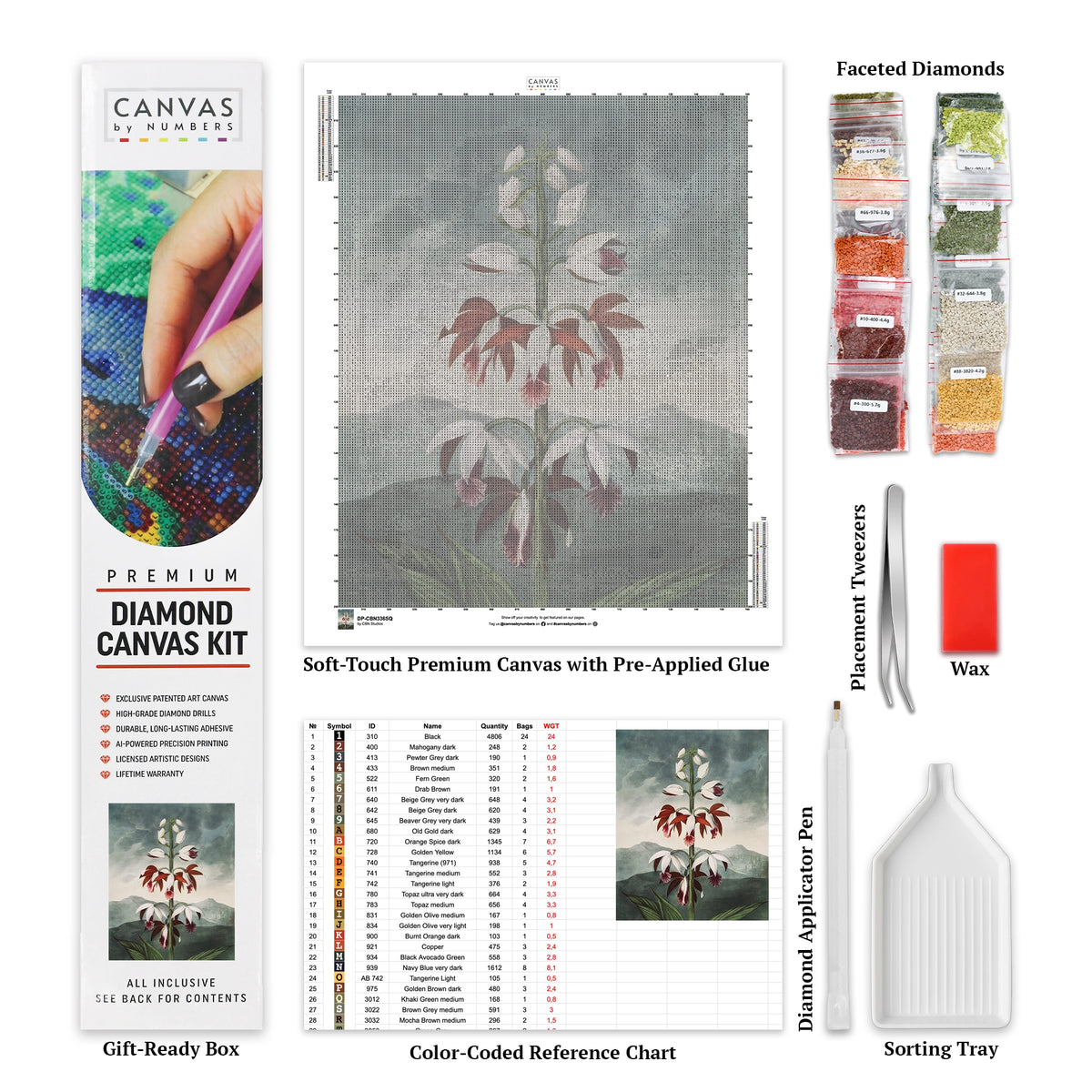 De Chinese Limodoron - Diamond Painting - Groot