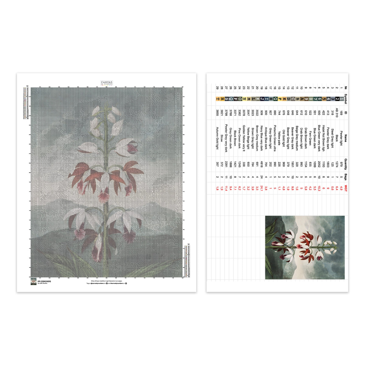 De Chinese Limodoron - Diamond Painting - Groot