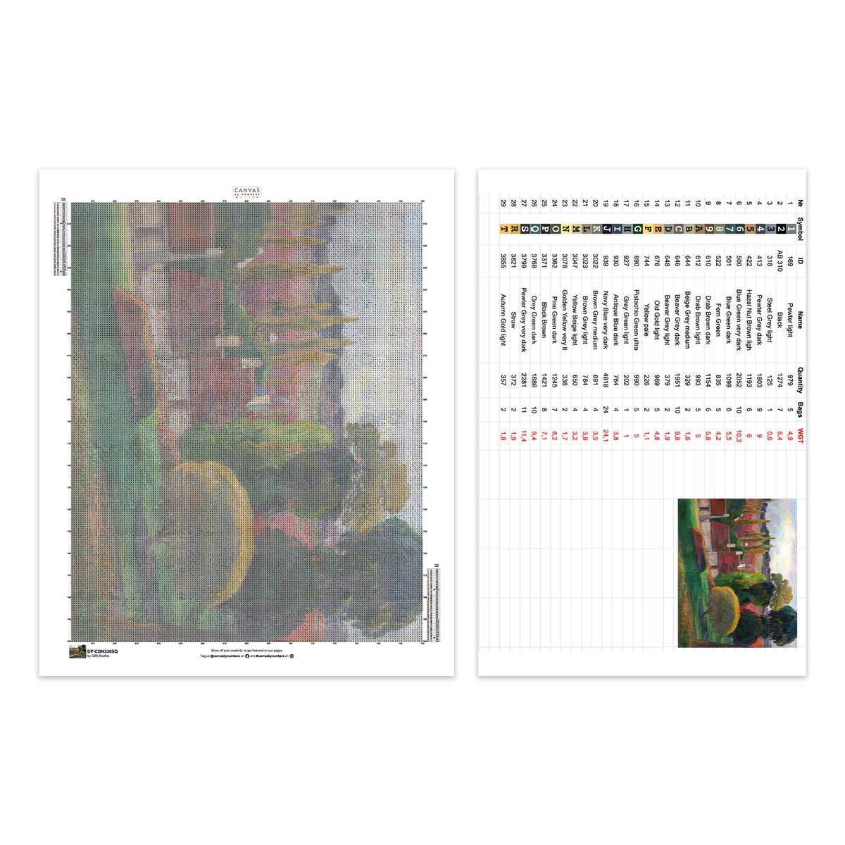 En gård i Bretagne - Diamantmålning - Standardstorlek