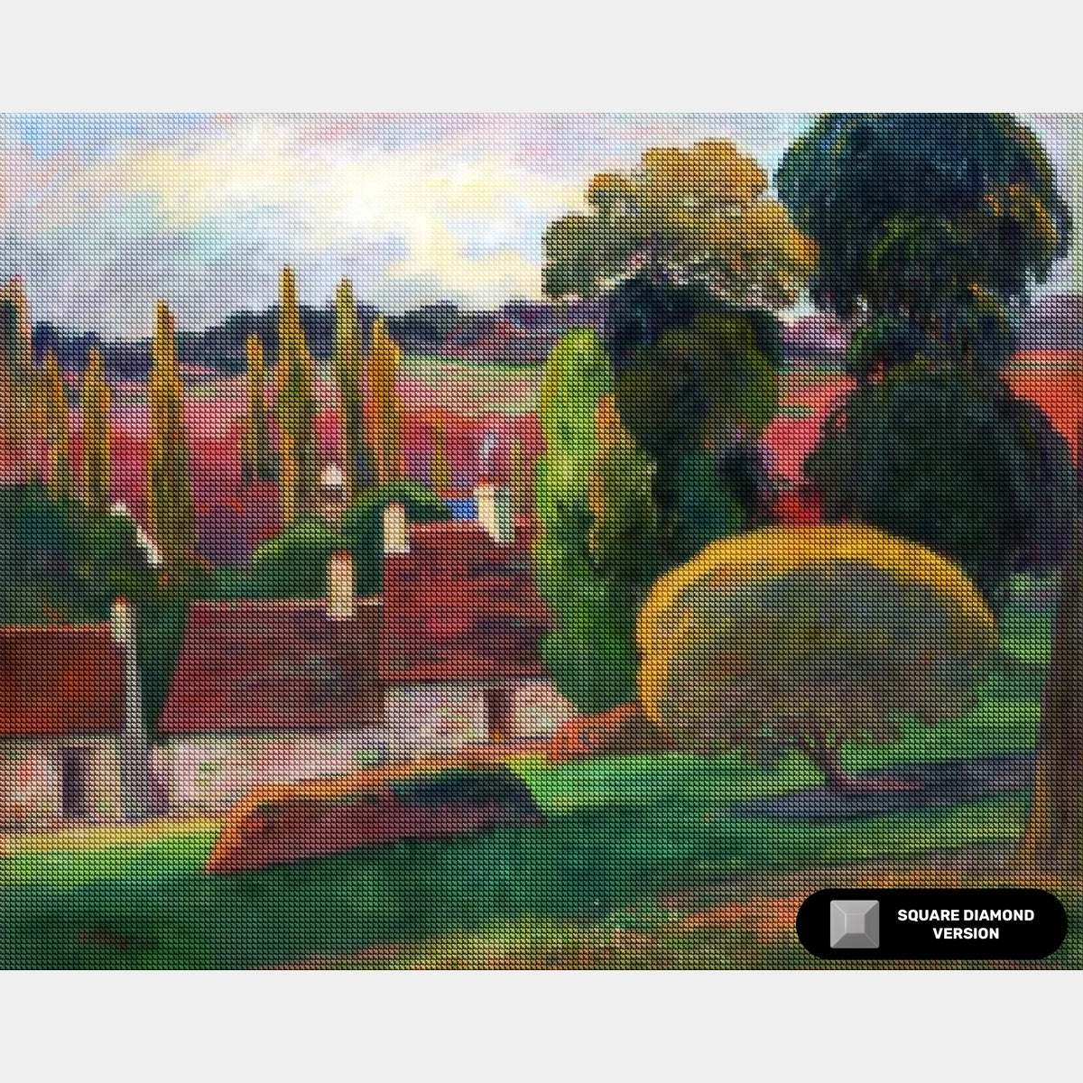 En gård i Bretagne - Diamantmålning - Standardstorlek