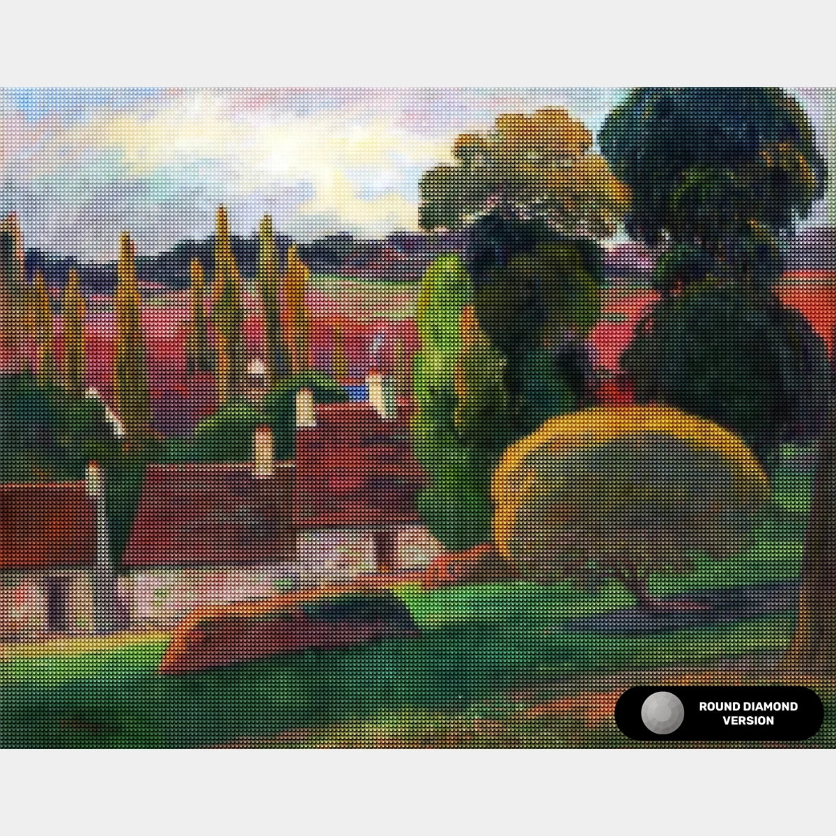 En gård i Bretagne - Diamantmålning - Standardstorlek