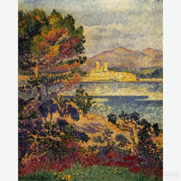 Antibes Morning - Diamond Painting-Recreate the serene beauty of Antibes with our diamond painting kit by Henri Edmond Cross. A rewarding project for crafters and art lovers alike.-Canvas by Numbers