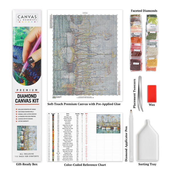 Segnung-der-Thunfischflotte-in-Groix - Diamantmalerei - X-Large