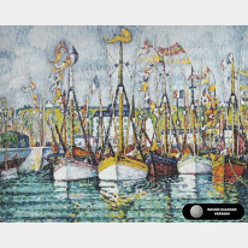 Blessing of the Tuna Boats at Groix - Diamond Painting