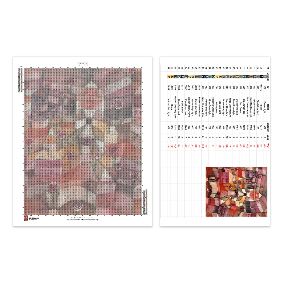 Rose Garden - Diamond Painting - Standardstorlek