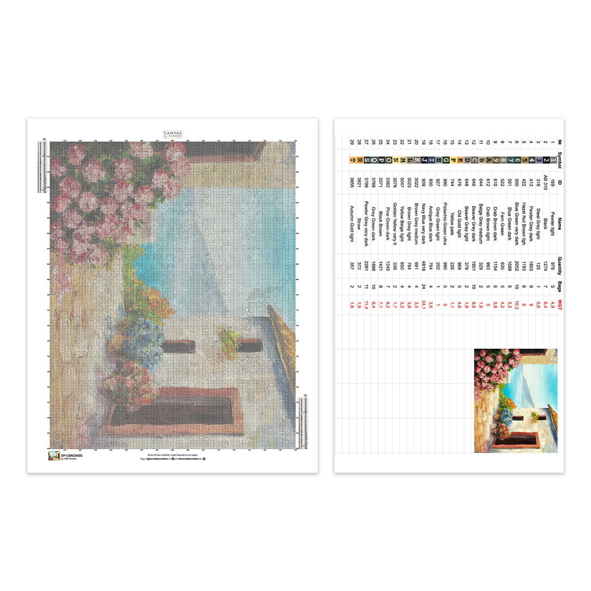 Mediterranean House - Diamond Painting - Standardstorlek