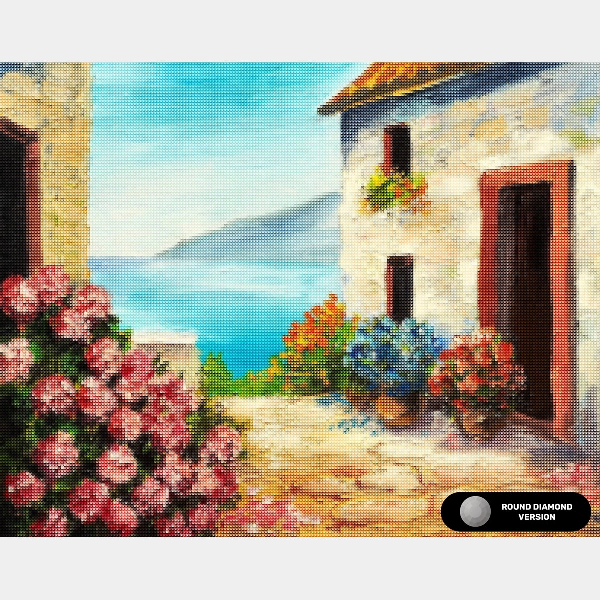 Mediterranean House - Diamond Painting - Standardstorlek