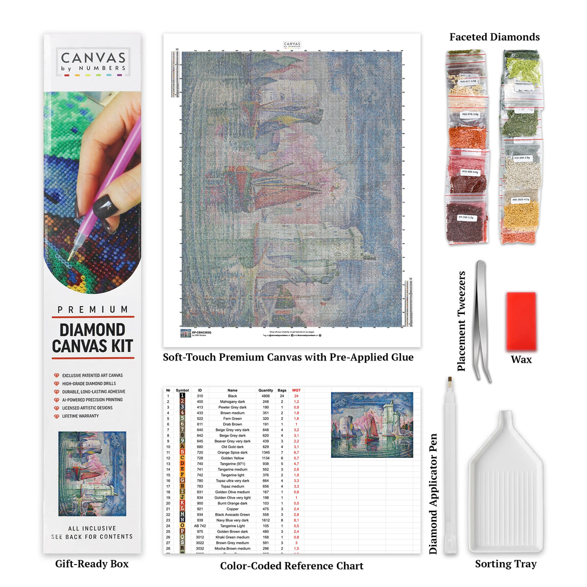 Entrance to the Port of La Rochelle - Diamond Painting - Standard Size