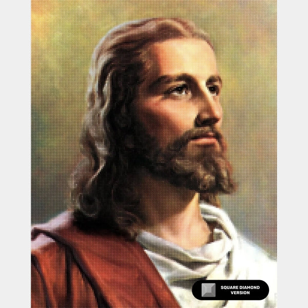Jesusporträtt - Diamantmålning - Stor
