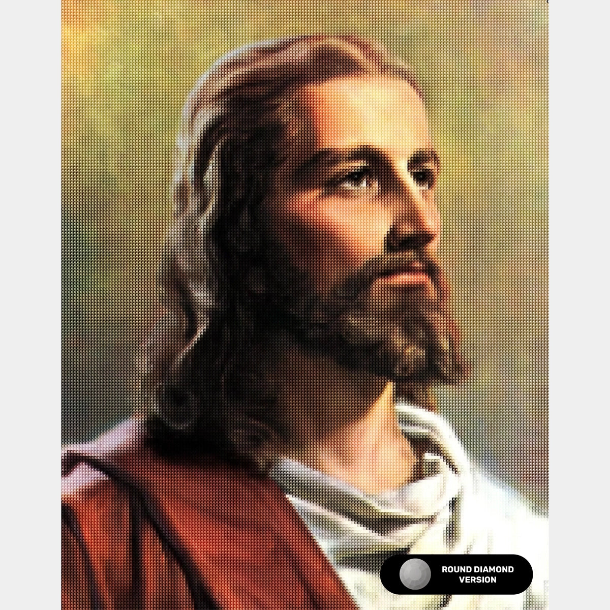 Jesusporträtt - Diamantmålning - Stor