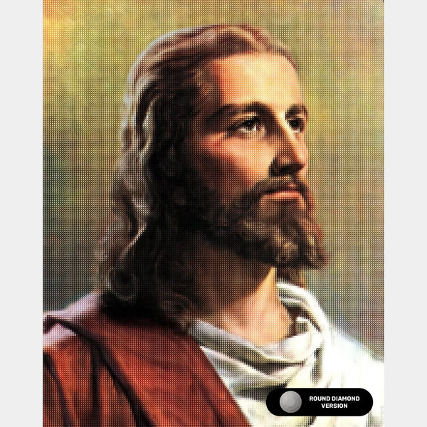 Jesusporträtt - Diamantmålning - Stor