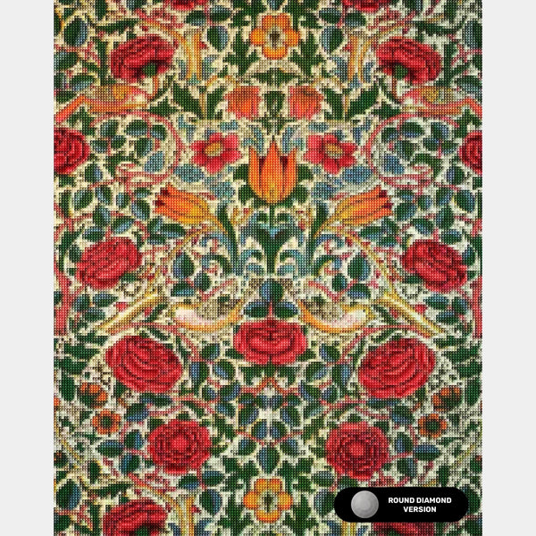 Ros - Diamantmålning - X-Large