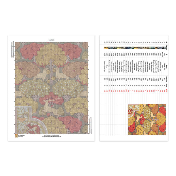 Hjort i skogen Diamantmålning - Stor