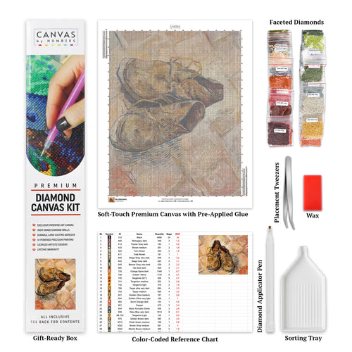 Scarpe di Vincent Van Gogh - Diamond Painting - Dimensione Standard