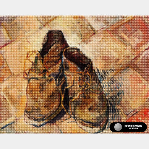 Scarpe di Vincent Van Gogh - Diamond Painting - Dimensione Standard