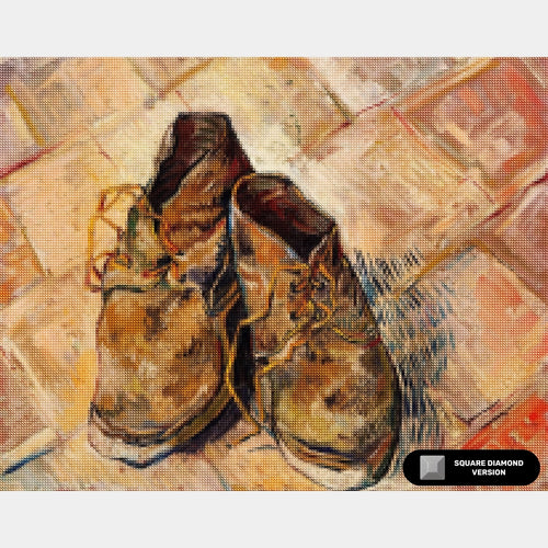 Scarpe di Vincent Van Gogh - Diamond Painting - Dimensione Standard