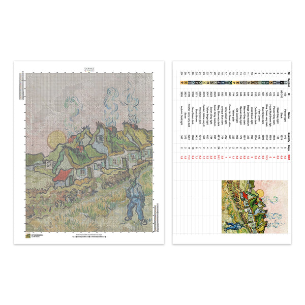 Houses and Figure - Diamond Painting - Standard Size