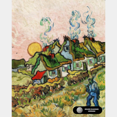 Maisons et Figure - Diamond Painting - Taille Standard