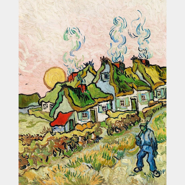 Houses and Figure - Diamond Painting - Standard Size