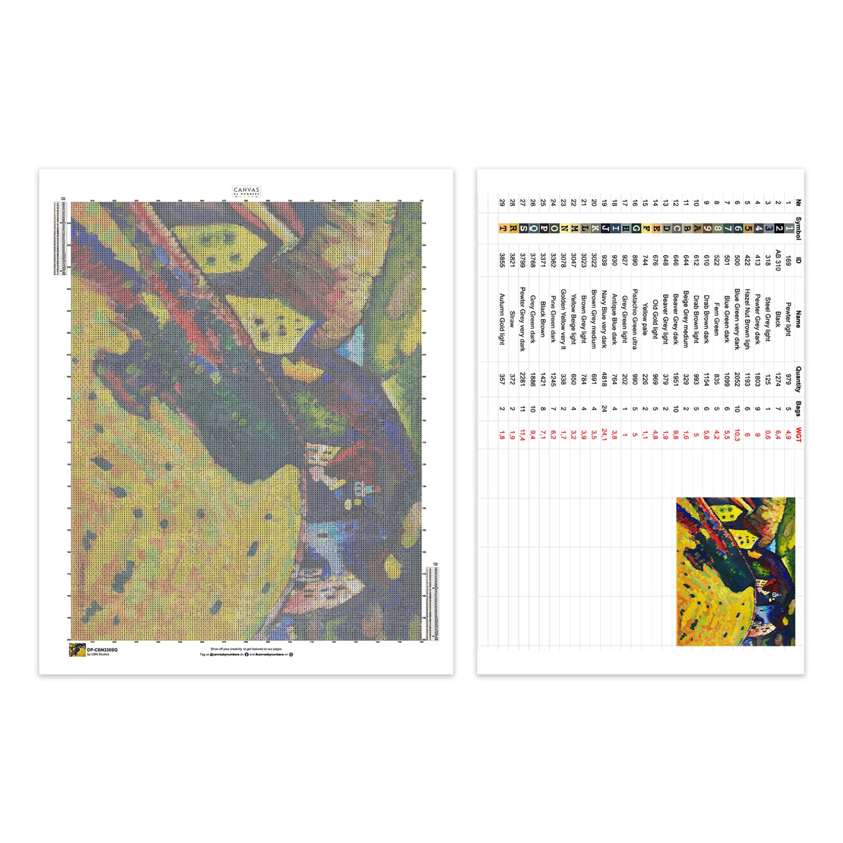 Hus i Murnau - Diamantmålning - Standardstorlek