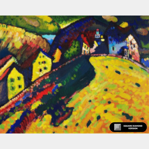 Huizen in Murnau - Diamond Painting - Standaardformaat