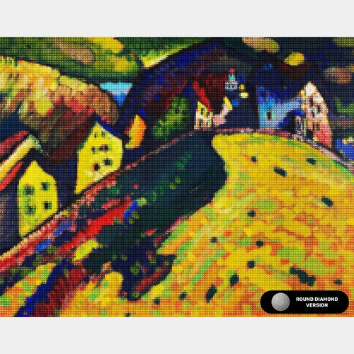 Huizen in Murnau - Diamond Painting - Standaardformaat