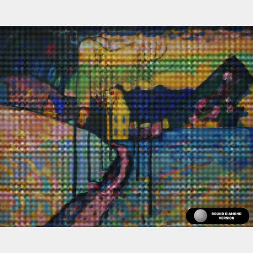 Häuser in Murnau - Diamond Painting - Standardgröße