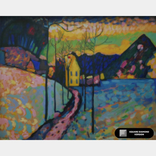 Häuser in Murnau - Diamond Painting - Standardgröße