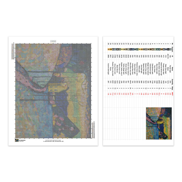 Composition de Vase Floral - Peinture Diamant - Très Grand