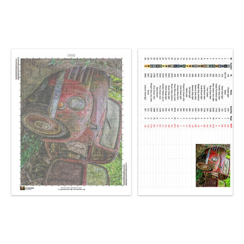 Verlaten vrachtwagen - Diamond Painting Kit