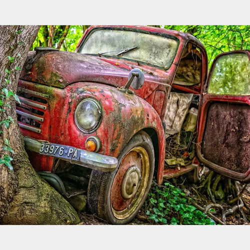 Verlaten vrachtwagen - Diamond Painting Kit