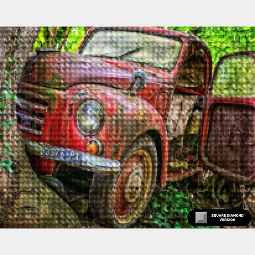 Verlaten vrachtwagen - Diamond Painting Kit