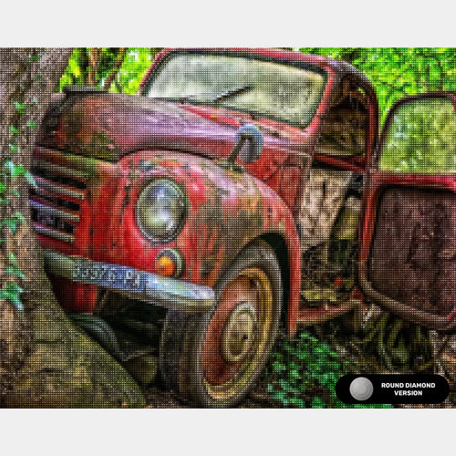 Verlaten vrachtwagen - Diamond Painting Kit