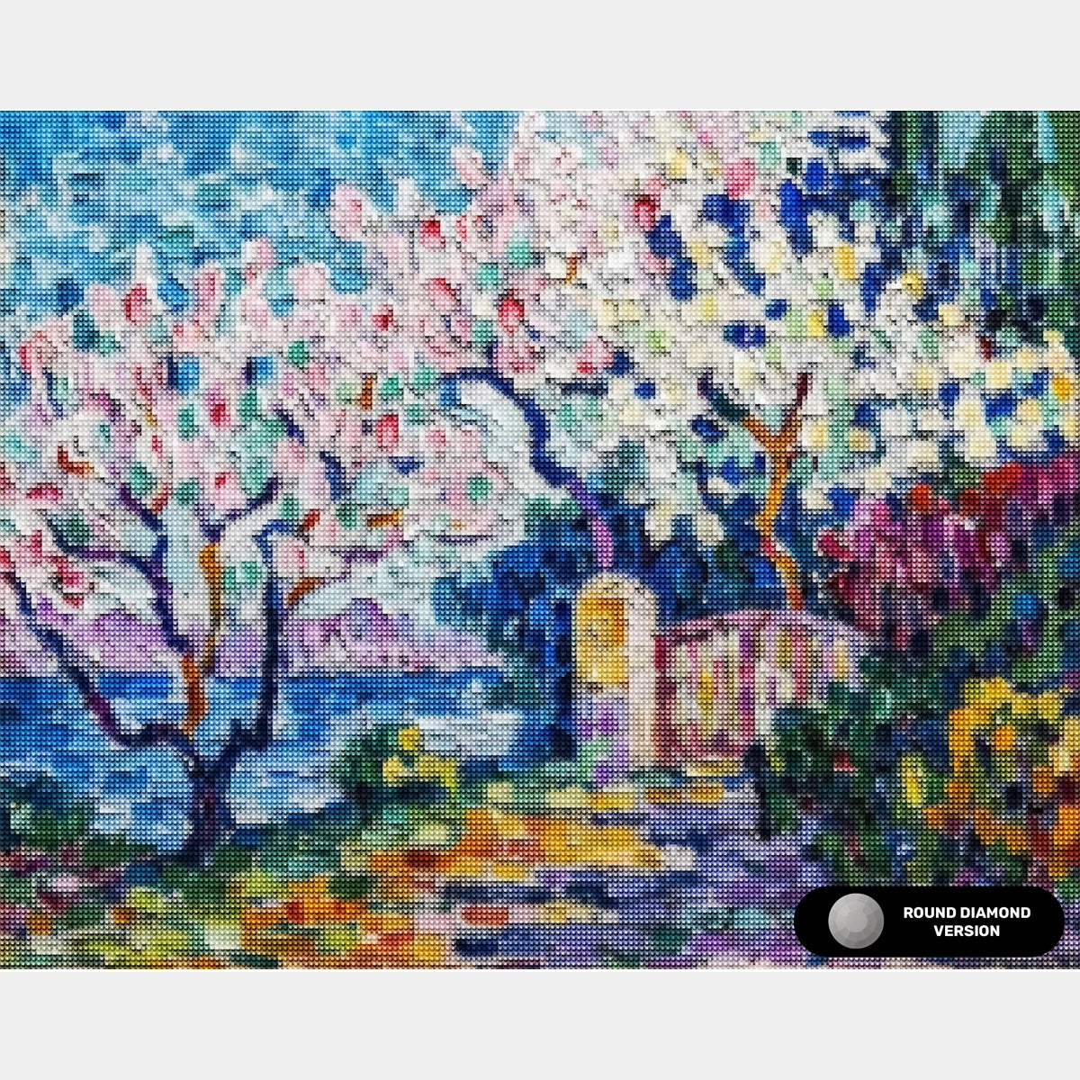 Alberi in Fiore - Diamond Painting - Dimensione Standard