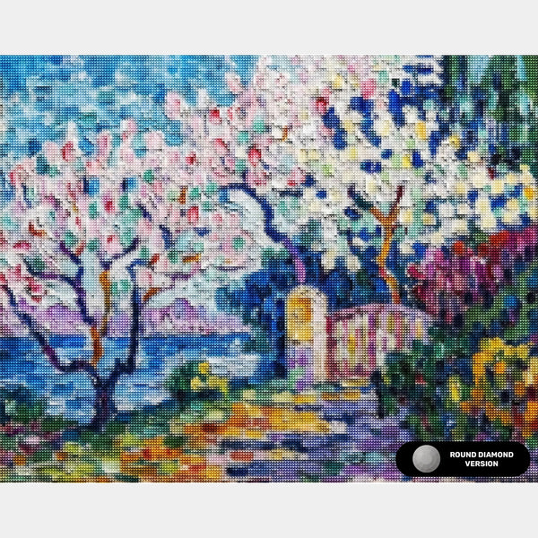 Alberi in Fiore - Diamond Painting - Dimensione Standard