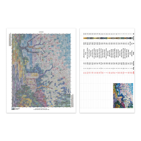 Alberi in Fiore - Diamond Painting - Dimensione Standard