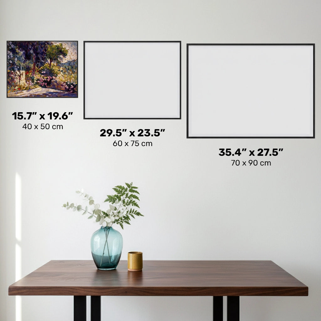 Die Flowered Terrace - Diamond Painting - Standardgröße