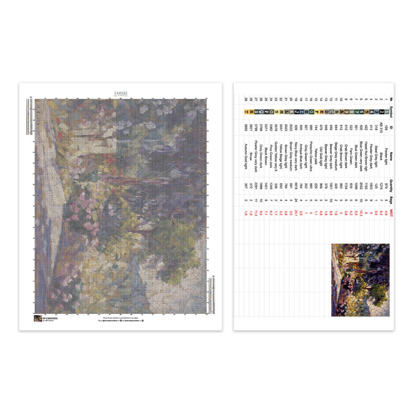 Die Flowered Terrace - Diamond Painting - Standardgröße