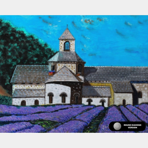 Die Abtei Senanque, Frankreich - Diamond Painting Kit - Groß