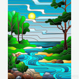 The River - Diamond Painting Kit-Create a sparkling masterpiece with this diamond painting kit. Enjoy a relaxing experience while crafting a stunning glass-style landscape that shimmers with every diamond.
-Canvas by Numbers