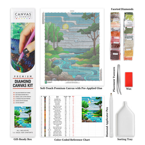 The River - Diamond Painting Kit - Standard Size