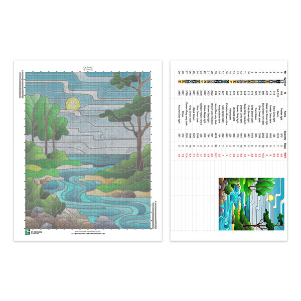 'The River - Diamond Painting Kit - Standardstorlek'