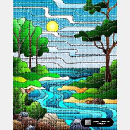 The River - Diamond Painting Kit - Standard Size